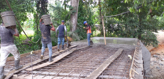 Construcción del puente Casa Sola en Vereda Honduras sendero Ciudad Perdida6